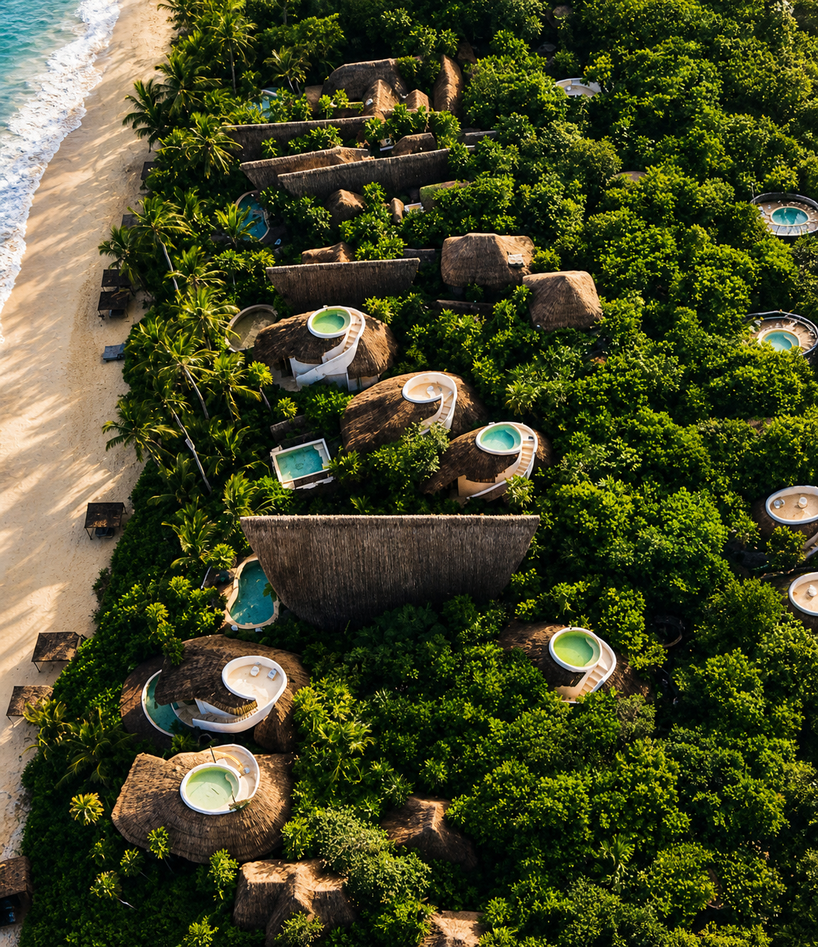 Luxury resort from above